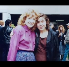 Barbara with Serenity Bowen, Lecturer from her 1984 graduation